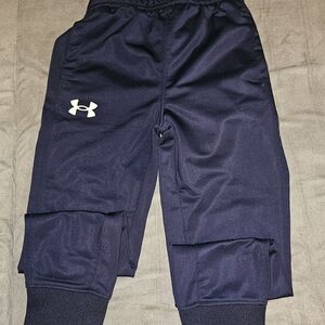 Under Armour Navy Boys' Jogger Sweatpants with White Logo